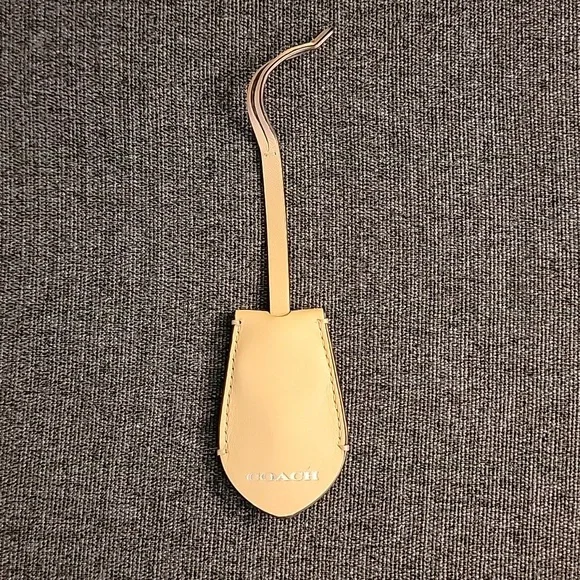 Coach Tan Leather Keyring Bag Charm - Picture 2 of 7